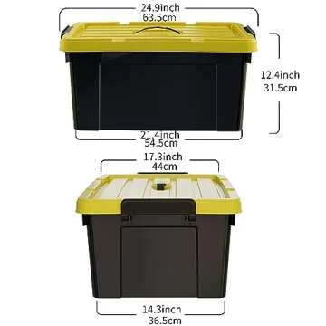 Durable Cetomo 72Qt Storage Bins - Stackable & Stylish