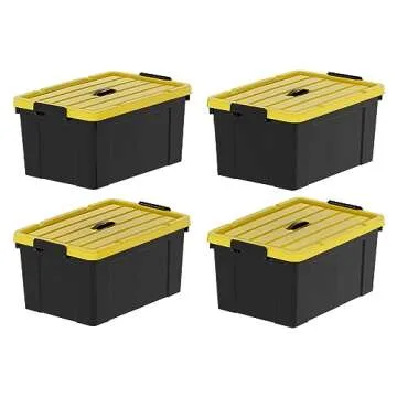 Durable Cetomo 72Qt Storage Bins - Stackable & Stylish