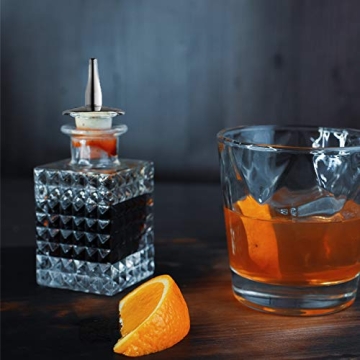 Cocktail Bitters Bottle with Cork and Stainless Steel Dasher 3oz