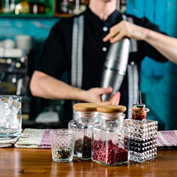 Cocktail Bitters Bottle with Cork and Stainless Steel Dasher 3oz