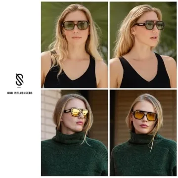 SOJOS Polarized Retro Hex Sunglasses for Women & Men