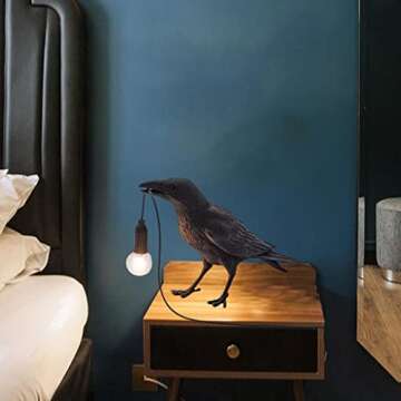 Generic Raven Decor Table Lamp - Unique Animal Lighting