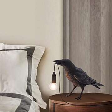 Generic Raven Decor Table Lamp - Unique Animal Lighting