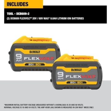 DEWALT FLEXVOLT 20V/60V MAX Batteries 9.0-Ah 2-Pack