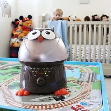 Crane Adorables Ultrasonic Humidifiers for Bedroom and Baby Nursery, 1 Gallon Cool Mist Air Humidifier for Large Room or Kid's Room, Humidifier Filters Optional, Owl
