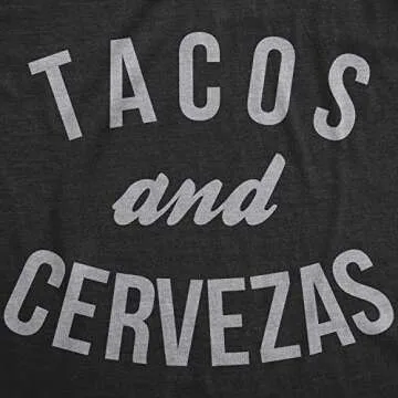 Mens Tacos and Cervezas Tee Taco Tuesday Cinco De Mayo Foodie Funny Drinking T Shirt for Vacation Be...