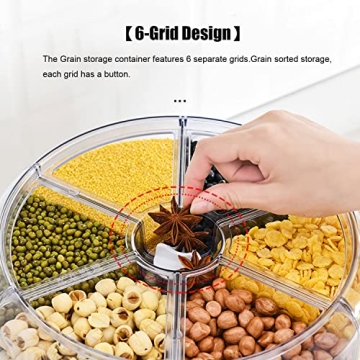 XIYAO 20Lbs Large Grain Dispenser 360° Rotating Storage