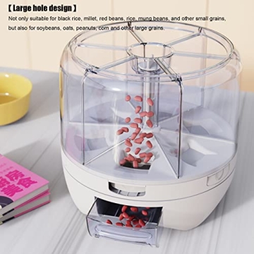 XIYAO 20Lbs Large Grain Dispenser 360° Rotating Storage