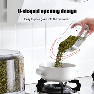 XIYAO 20Lbs Large Grain Dispenser 360° Rotating Storage