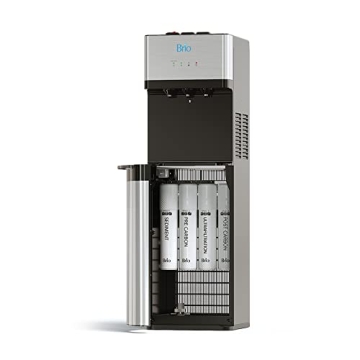 Brio Self Cleaning Bottleless Water Cooler Dispenser, UL Approved, Stainless Steel, Point of Use Dri...