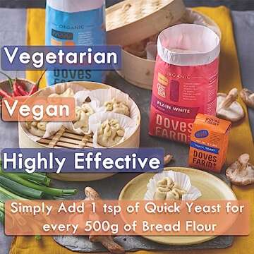 Doves Farm Quick Yeast | 125g | Premium Quality Instant Yeast for Quick and Consistent Dough Rising ...