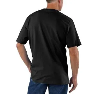 Carhartt Men's Loose Fit Heavyweight Short-Sleeve Pocket T-Shirt in Black, 4X-Large