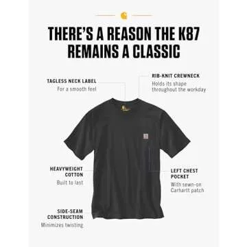 Carhartt Men's Heavyweight Pocket T-Shirt - Durable Fit