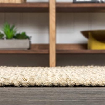 JONATHAN Y Hand Woven Chunky Jute Area Rug for Home