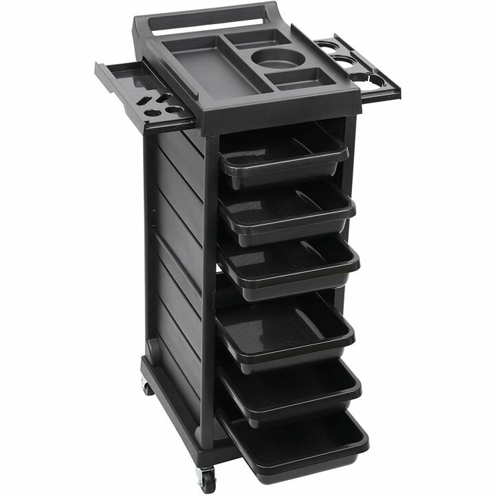 Saloniture Rolling Trolley Cart with 5 Drawers