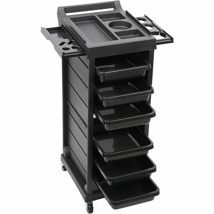 Saloniture Rolling Trolley Cart with 5 Drawers