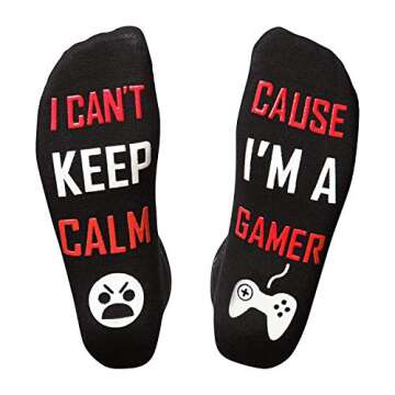 Do Not Disturb I'm Gaming Socks Novelty Gamer Socks Funny Christmas Gifts Stocking Stuffers for Teen...
