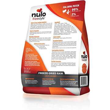 Nulo Freestyle Freeze-Dried Raw, Ultra-Rich Grain-Free Dry Cat Food for All Breeds and Life Stages w...