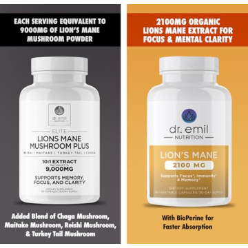 Dr. Emil's 2100mg Lion's Mane Capsules for Focus and Clarity
