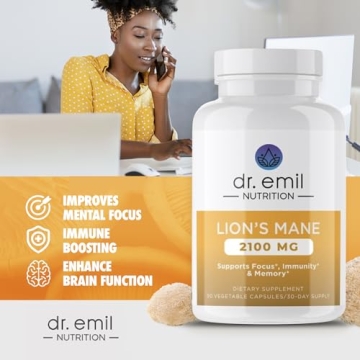 Dr. Emil's 2100mg Lion's Mane Capsules for Focus and Clarity
