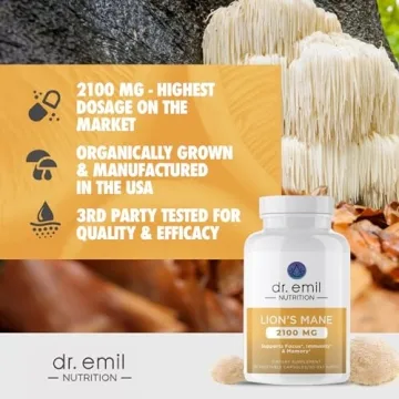 Dr. Emil's 2100mg Lion's Mane Capsules for Focus and Clarity