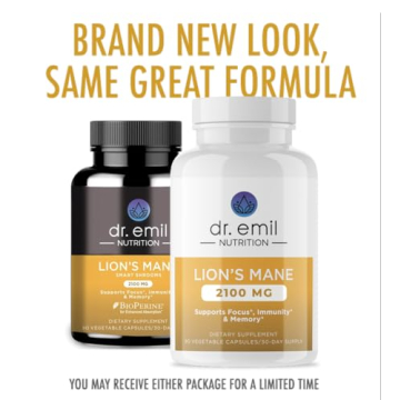 Dr. Emil's 2100mg Lion's Mane Capsules for Focus and Clarity