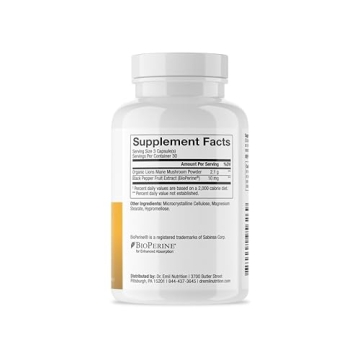 Dr. Emil's 2100mg Lion's Mane Capsules for Focus and Clarity