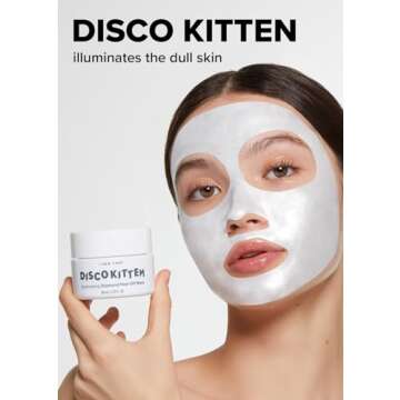 I DEW CARE Peel-off Mask - Disco Kitten | Illuminate Skin With White Water Lily and Diamond Powder, ...