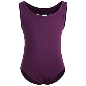 DANSHOW Tank Dance Leotards for Girls,Back M Straps(6001-L-09B)
