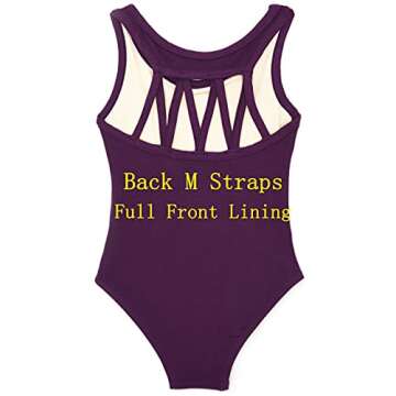DANSHOW Tank Dance Leotards for Girls,Back M Straps(6001-L-09B)