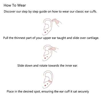 Obidos Cuff Earrings for Women 14K Gold Plated Ear Cuffs for Non Pierced Ears Cartilage Earrings