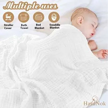 Soft Organic Cotton Baby Blanket for New Parents and Gifts
