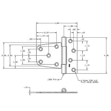 National Hardware N223-867, Black Gate Hinge, 3-1/2"
