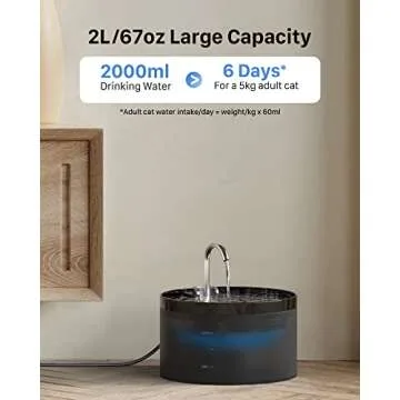 Cat Water Fountain: Dog Bowl Fountains - Automatic Pet Dispenser - Dogs Drinking Waterer Bowls Indoo...