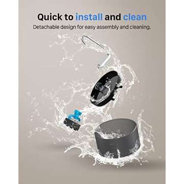 Cat Water Fountain: Dog Bowl Fountains - Automatic Pet Dispenser - Dogs Drinking Waterer Bowls Indoor - Auto Watering Dish Supplies - Easy Cleaning Animal Machine - Quiet 67oz/2L Kitty Drink Fountain