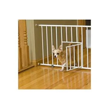 Carlson Pet Products MINI Expandable Extra Wide Pet Gate with Small Pet Door