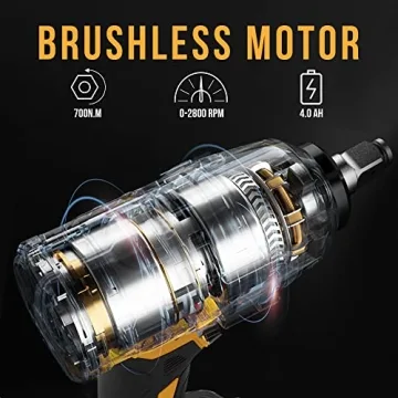 EWORK Cordless Wrench 1/2 Inch, 520 Ft-lbs Torque