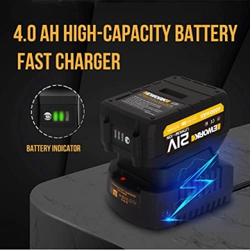 EWORK Cordless Wrench 1/2 Inch, 520 Ft-lbs Torque