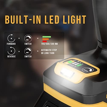 EWORK Cordless Wrench 1/2 Inch, 520 Ft-lbs Torque