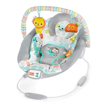 Bright Starts Comfy Baby Bouncer with Soothing Vibrations & Music - 0-6 Months