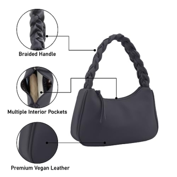 Braided Top Handle Shoulder Bag For Women - Stylish Hobo