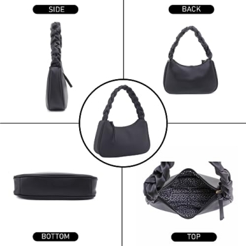 Braided Top Handle Shoulder Bag For Women - Stylish Hobo