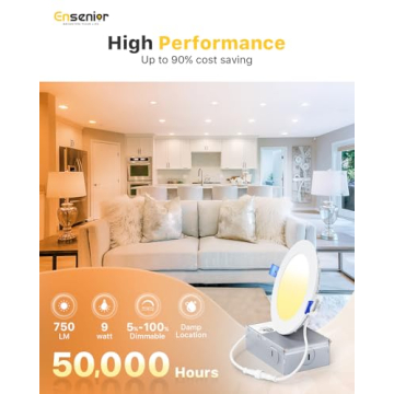 Ensenior 4 Inch LED Recessed Light - Dimmable 5CCT Pack