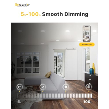 Ensenior 4 Inch LED Recessed Light - Dimmable 5CCT Pack