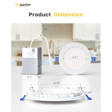 Ensenior 4 Inch LED Recessed Light - Dimmable 5CCT Pack