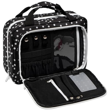 Large Travel Hanging Toiletry Bag For Women With Jewelry Organizer - Folding Bathroom Toiletry Cosme...