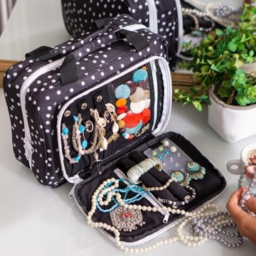 Large Toiletry Travel Bag with Jewelry Organizer for Women