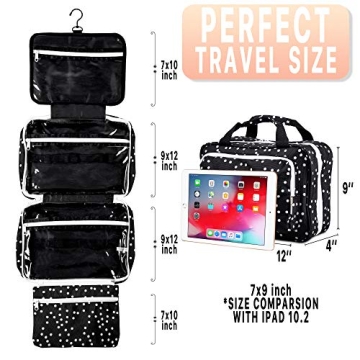 Large Toiletry Travel Bag with Jewelry Organizer for Women