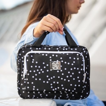 Large Toiletry Travel Bag with Jewelry Organizer for Women