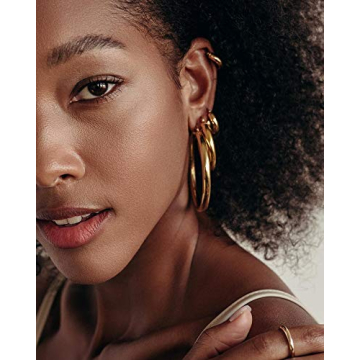 BYCHARI Sade Hoops: Lightweight Gold Elegance in Jewelry